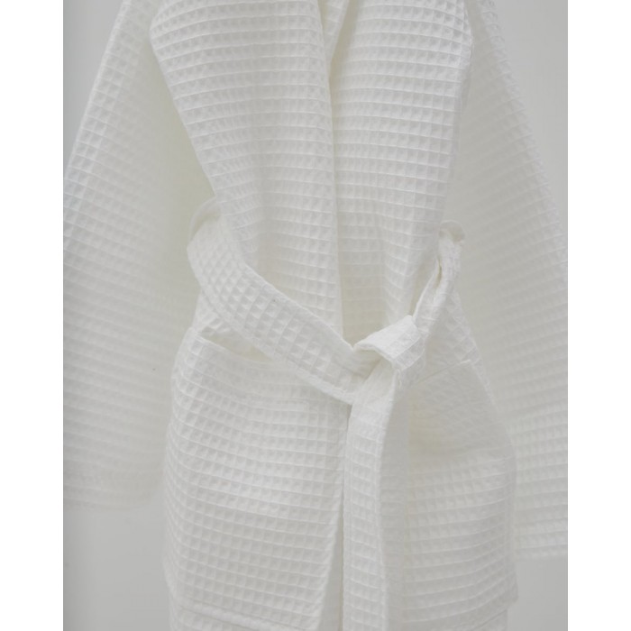 3D Πικέ Pima Cotton Waffle Παιδικό Μπουρνούζι Κιμονό Oliver One Size (43x80cm) Άσπρο
