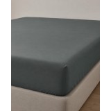 Microsilk Μονόχρωμο Σεντόνι με Λάστιχο Oscar 6 Αποχρώσεις Μονή (100x200+40cm) Γκρι
