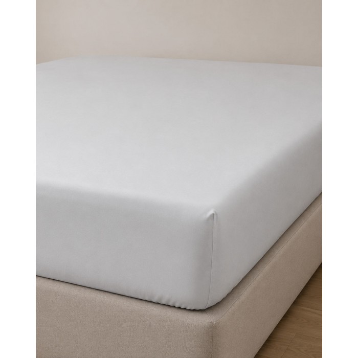 Microsilk Μονόχρωμο Σεντόνι με Λάστιχο Oscar 6 Αποχρώσεις Μονή (100x200+40cm) Γκρι
