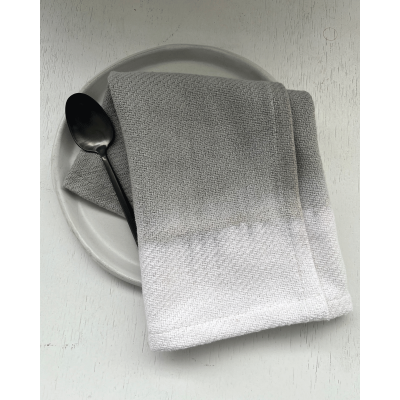 Βαμβακερό Ποτηρόπανο με Φάσα Pluton 36x55cm Εκρού Μπλε