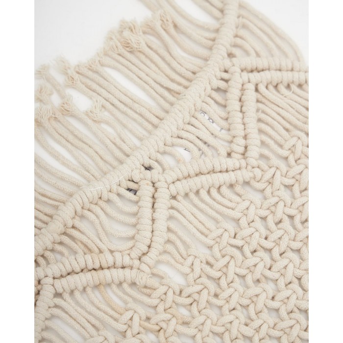 Boho Βαμβακερό Macrame Σουπλά Prairie 25x40cm 25x40cm Natural