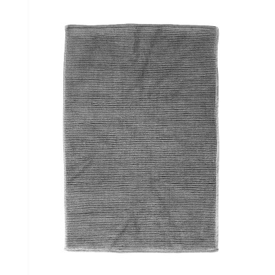 Βαμβακερό Πατάκι Μπάνιου με Ρίγα Premium 715gr 58x60cm 3 Αποχρώσεις 58x60cm Γκρι