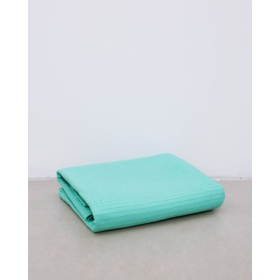 Βαμβακερή Πικέ Κουβέρτα Βρεφική Swing 130x170cm Σιέλ