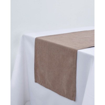 Βελούδινη Τραβέρσα Velvet Suede σε 5 Αποχρώσεις Τραβέρσα (42x162cm) Μπλε