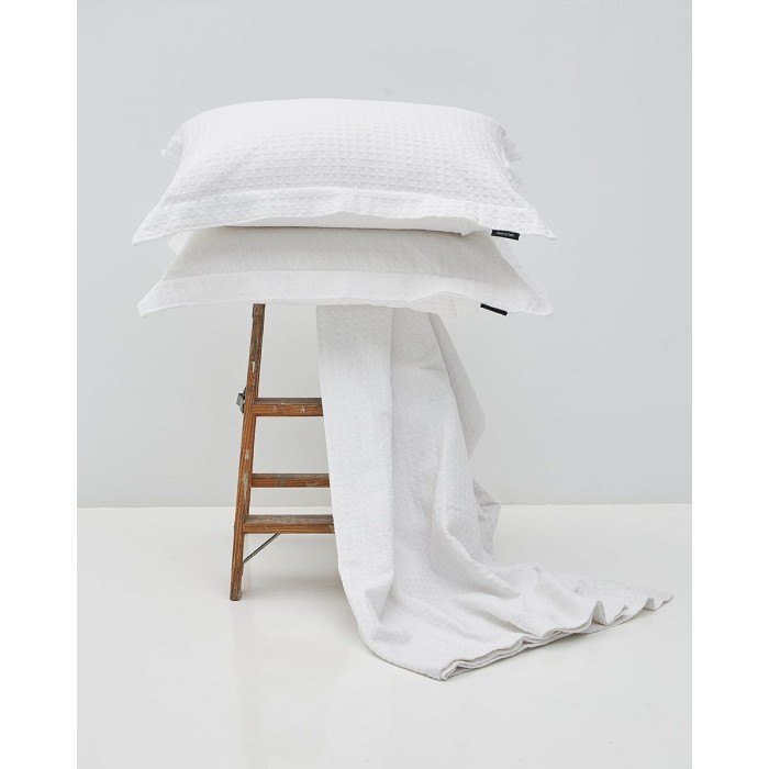 3D Βαμβακερή Πικέ Oxford Μαξιλαροθήκη Videl σε 8 Αποχρώσεις 45x45 5cm Άσπρο