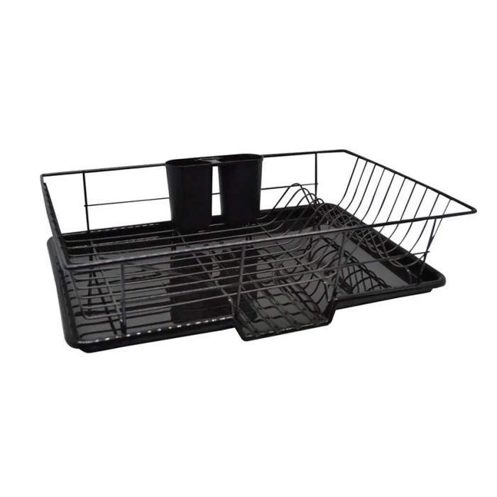 ​​​​​​​Πιατοθήκη μεταλλική μαύρη Ankor 48x30x11εκ 810390