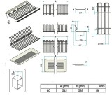 Σετ πιατοθήκης με ποτηροθήκη Inoxa Elite Ardesia 716 No60 Σε Χρώμα Ανθρακί