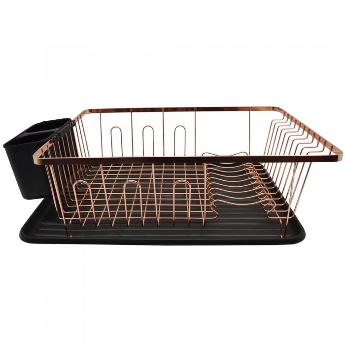 ​​​​​​​Πιατοθήκη μεταλλική ροζ χρυσό 43x32x14.5εκ.  800322