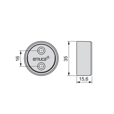 Πλαινό στήριγμα για σωλήνα Φ28 ντουλάπας Emuca 7919821