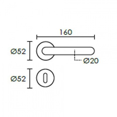 Πόμολο πόρτας S-10 Inox ζεύγος 2 τεμάχια 