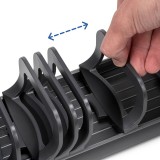 Πιατοθήκη για Συρτάρι 120x470 mm, Γκρι Ανθρακί απο Αλουμίνιο και Πλαστικό Emuca Orderbox 3069435