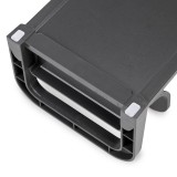 Πιατοθήκη για Συρτάρι 120x470 mm, Γκρι Ανθρακί απο Αλουμίνιο και Πλαστικό Emuca Orderbox 3069435
