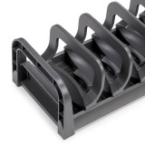 Πιατοθήκη για Συρτάρι 120x470 mm, Γκρι Ανθρακί απο Αλουμίνιο και Πλαστικό Emuca Orderbox 3069435