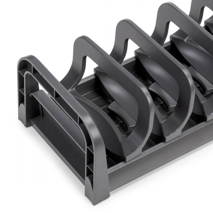 Πιατοθήκη για Συρτάρι 120x470 mm, Γκρι Ανθρακί απο Αλουμίνιο και Πλαστικό Emuca Orderbox 3069435
