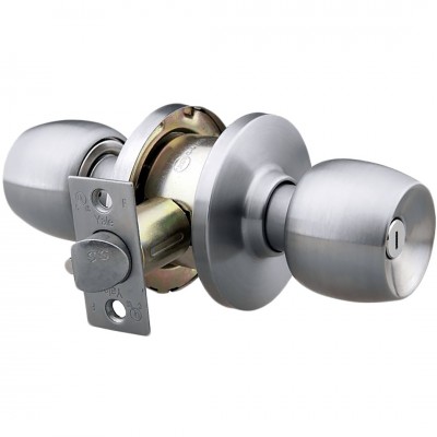 Κλειδαριά πόμολου Yale Χωρίς κλειδί για Λουτρό με μπουτόν σε Χρώμα Νίκελ Ματ 40-CY2-5856-BK-3111