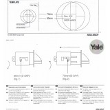 Κλειδαριά πόμολου Yale με 3 Κλειδιά και μπουτόν σε Χρώμα Νίκελ ματ 40-C3MK-5866-ET-3111