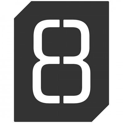 Αριθμός 8 Roline 465 Μαύρο 5,5cm x 7,0cm