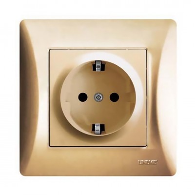 Πρίζα Σούκο Ασφαλείας Χρυσό Ματ16A/250V Χωνευτή Hseries Lineme 50-00113-9