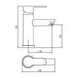 Μπαταρία Νιπτήρα Αναμεικτική Chrome με Βαλβίδα Pop-up Tema Green 61008