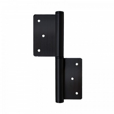 Πορταδέλα ανοξείδωτη Μαύρο Ματ για Αριστερή Πόρτα 120mm 200-BS12/L Metalor