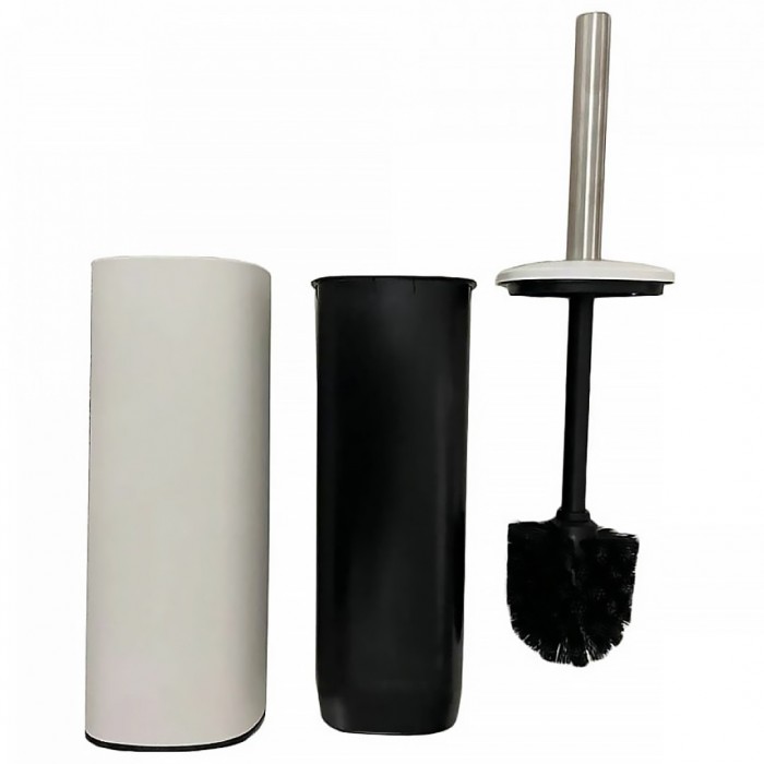 Πιγκάλ Επιδαπέδιο με Αποσπώμενο Κάδο Inox Άσπρο Ματ 9,5x9,5x39εκ. Ankor 830305