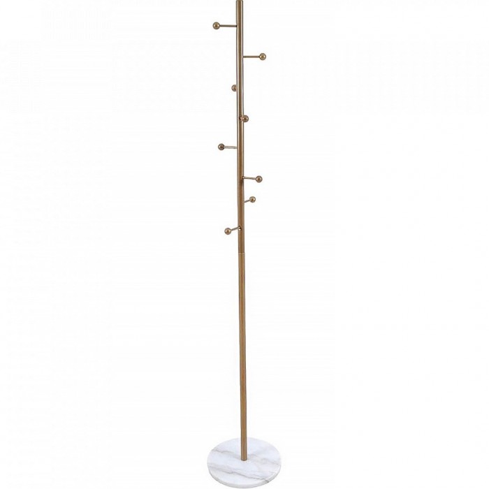 Καλόγερος Ρούχων Μεταλλικός σε Χρυσό Ματ και Βάση απο Μάρμαρο 173εκ. Ankor 826162