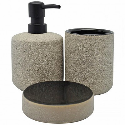 Ντισπένσερ Κεραμικό Εφέ Γκρι Τσιμέντο 8,5x8,5x14,6εκ. ANKOR 829415