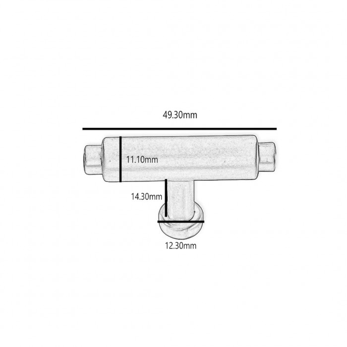 Πομολάκι Επίπλου Ρουστίκ 100332 Νίκελ Ματ 49mm