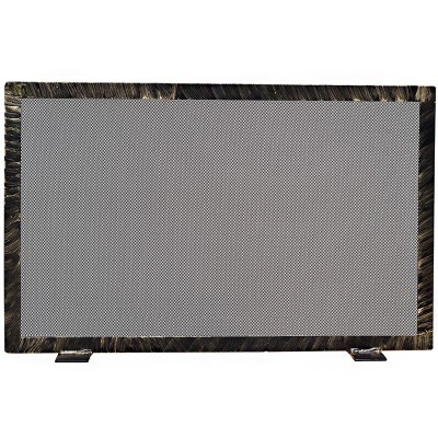 Μεταλλική Κάλυψη τζακιού σε Μαύρο Πατίνα Χρυσό  50x80cm