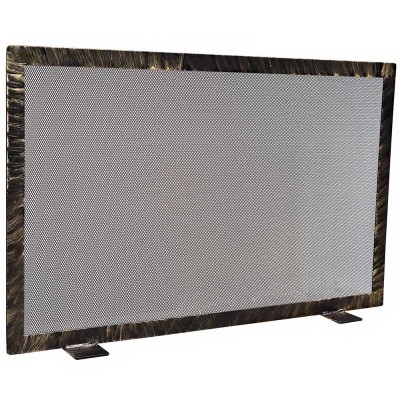 Μεταλλική Κάλυψη τζακιού σε Μαύρο Πατίνα Χρυσό  50x80cm