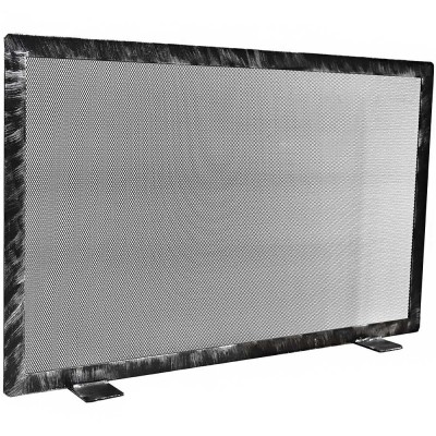 Μεταλλική Κάλυψη τζακιού σε Μαύρο Πατίνα Ασημί  50x80cm