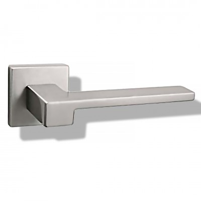 Πόμολο πόρτας (1τεμάχιο Μονό) χειρολαβή με ροζέτα A-25-S05 σε Νίκελ Ματ