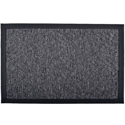 Πατάκι Ποδόμακτρο Εισόδου Μοκέτα Γκρί Μαύρο με Καουτσούκ Πλάτη 40x60εκ. ANKOR 827527 
