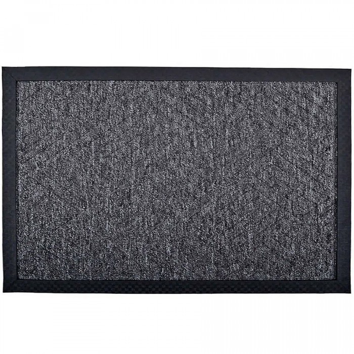Πατάκι Ποδόμακτρο Εισόδου Μοκέτα Γκρί Μαύρο με Καουτσούκ Πλάτη 40x60εκ. ANKOR 827527