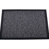 Πατάκι Ποδόμακτρο Εισόδου Μοκέτα Γκρί Μαύρο με Καουτσούκ Πλάτη 40x60εκ. ANKOR 827527