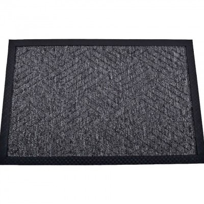 Πατάκι Ποδόμακτρο Εισόδου Μοκέτα Γκρί Μαύρο με Καουτσούκ Πλάτη 40x60εκ. ANKOR 827527 