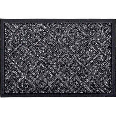 Πατάκι Ποδόμακτρο Εισόδου Μοκέτα Γκρί Μαύρο με Καουτσούκ Πλάτη 40x60εκ. ANKOR 827541