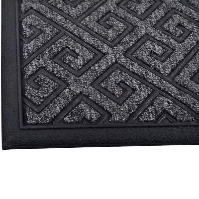 Πατάκι Ποδόμακτρο Εισόδου Μοκέτα Γκρί Μαύρο με Καουτσούκ Πλάτη 40x60εκ. ANKOR 827541