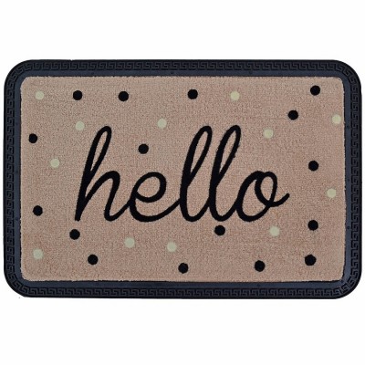 Πατάκι Ποδόμακτρο Εισόδου Μοκέτα Μπέζ με Καουτσούκ Πλάτη 40x60εκ.ANKOR 820283