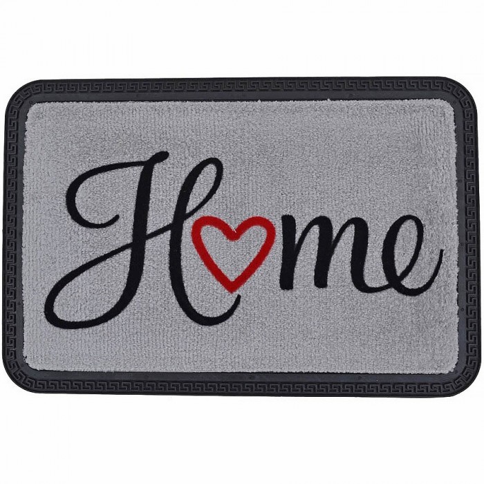 Πατάκι Ποδόμακτρο Εισόδου Μοκέτα Γκρί με Καουτσούκ Πλάτη 40x60εκ.ANKOR 820290