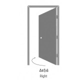 Πορταδέλα ανοξείδωτη Μαύρο Ματ για Δεξιά Πόρτα 120mm 200-BS12/R Metalor