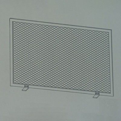 Κάλυψη Τζακιού Μεταλλική Ίσια Νίκελ 80cmx53cm