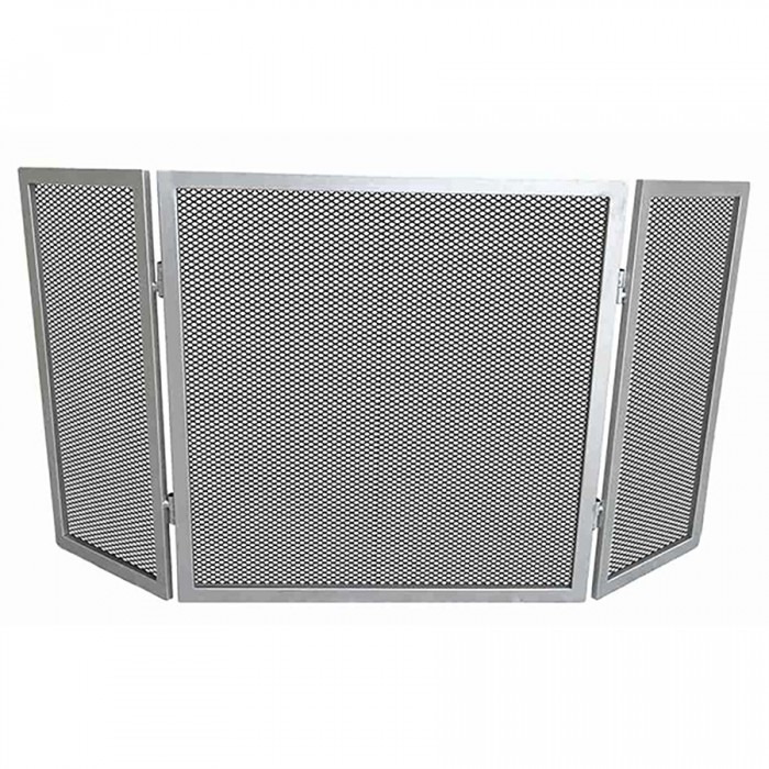 Κάλυψη Τζακιού Μεταλλική Σπαστή Νίκελ 50cmx50cmx25cm 46175