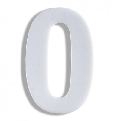 Αριθμός Κατοικιών Αυτοκόλλητος ''Νο0'' 73 x 50 mm., Λευκό Ματ απο Πλαστικό Darvin 