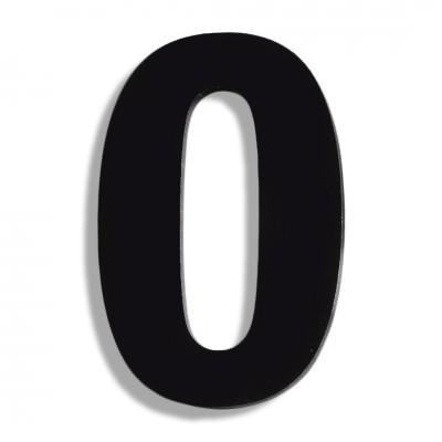 Αριθμός Κατοικιών Αυτοκόλλητος ''Νο0'' 73 x 50 mm., Μαύρο Ματ απο Πλαστικό Darvin 