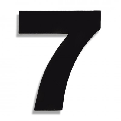Αριθμός Κατοικιών Αυτοκόλλητος ''Νο7'' 80 x 64 mm., Μαύρο Ματ απο Πλαστικό Darvin 