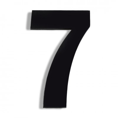 Αριθμός Κατοικιών Αυτοκόλλητος ''Νο7'' 73 x 50 mm., Μαύρο Ματ απο Πλαστικό Darvin 