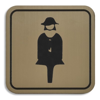 Σήμανση Αυτοκόλλητη Τετράγωνη ''Γυναικών'' 11x11 εκ., Μπρονζέ Ματ απο Πλαστικό Darvin 1,5mm Νο113