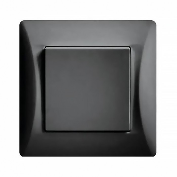 Διακόπτης Μονός Μαύρος Ματ Απλός Lineme 10Α/250V H Series 50-00101-2