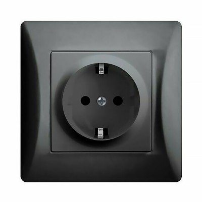 Πρίζα Σούκο Ασφαλείας Μαύρη 16A/250V Χωνευτή Hseries Lineme 50-00113-2